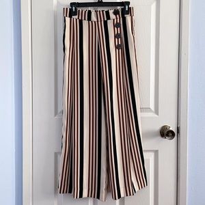 ZARA Striped Wide Leg Pants - Size Small